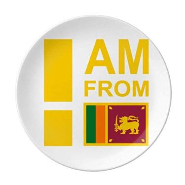 Imagem de Prato decorativo de porcelana Salver Prato I Am From Sri Lanka