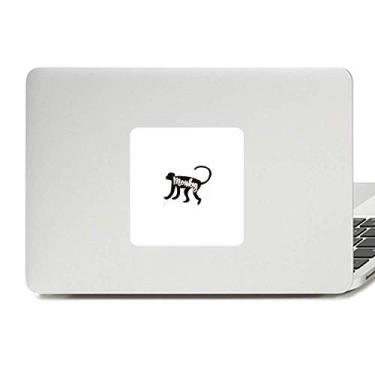 Imagem de Adesivo de macaco preto e branco animal decalque vinil paster laptop decoração PC