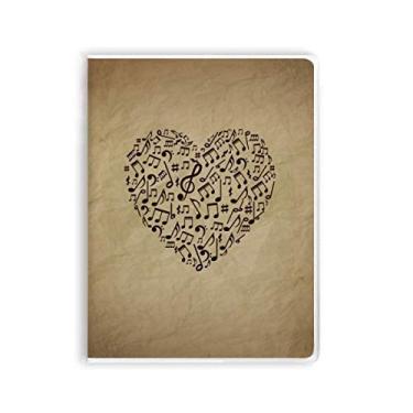 Imagem de Caderno de notas musicais com textura de papel, caderno, capa macia, diário