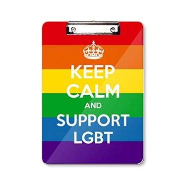 Imagem de Rainbow Transgênero Bandeira bissexuais LGBT Prancheta pasta de escrita placa de apoio A4