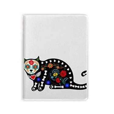 Imagem de Caderno de Terror para Dia das Bruxas com Flor de Gato Preto