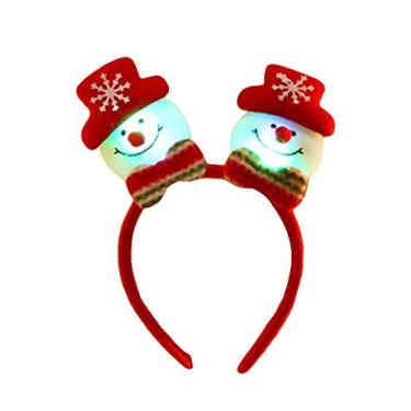 Imagem de Bestgift — Faixas de cabelo para decoração de cabelo com LED, 2 bonecos de neve de 223 cm