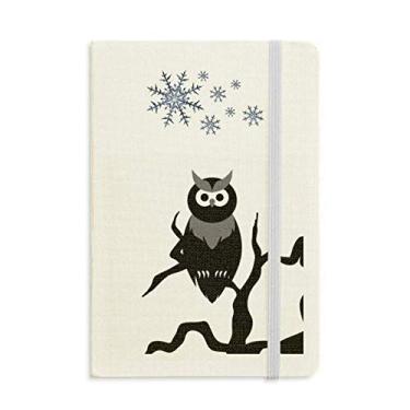 Imagem de Caderno de árvore de coruja para dia das bruxas diário grosso flocos de neve inverno