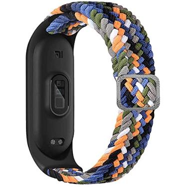 Imagem de Pulseira Trançada para relogio Xiaomi Mi Band 6,5,4,3 Correia elástica ajustável esportiva Pulseira de substituição para Mi Band 6 5 4 3 (camuflagem)