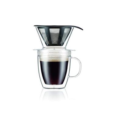 Imagem de Kit de filtro e xícara de café Bodum Pour Over, 354 ml, transparente