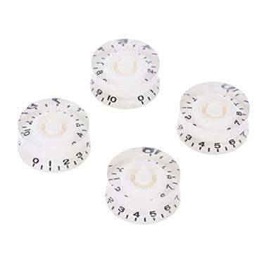 Imagem de Chusui 4pcs velocidade Botões de Controle de Volume do Tom para substituição Gibson Les Paul da guitarra elétrica Guitarra Peças Branco