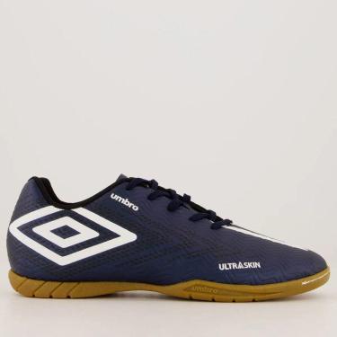 Imagem de Chuteira Umbro Ultraskin Futsal Marinho e Branca
