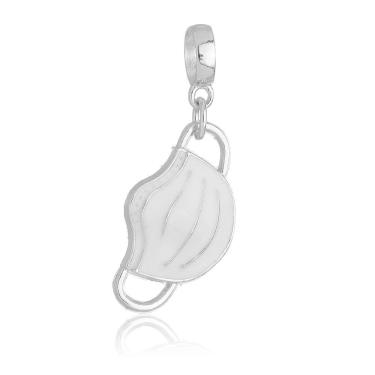 Imagem de Pingente Berloque Máscara Enfermeira Pandora Banhado a Prata 925