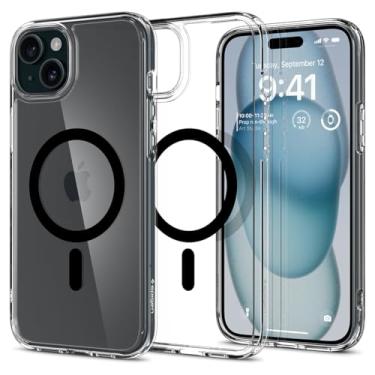 Imagem de Capa Spigen para iPhone 15, iPhone 14 e iPhone 13, Ultra Hybrid MagFit projetada para Apple iPhone 15/14/13 - preta