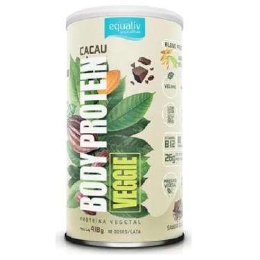 Imagem de Body Protein Veggie Sabor Cacau Vegano 26g de Proteína Vegetal 418g Equaliv