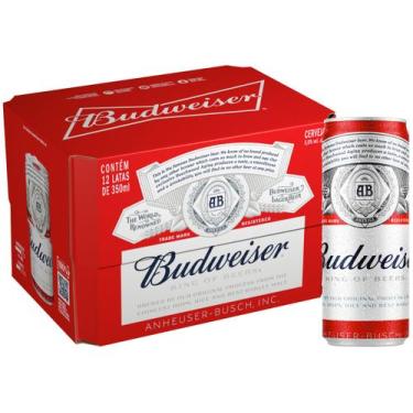 Imagem de Cerveja Budweiser American Lager 12 Unidades - Lata 350ml