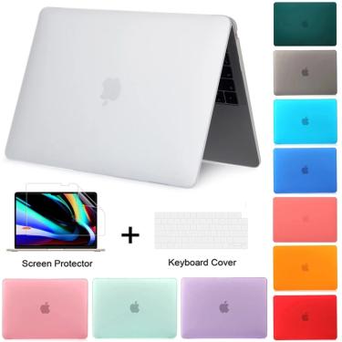 Imagem de Caso Laptop Para A Apple 2021 Novo MacBook Pro 14 A2442 M1 Max Chip Para Mac Air 13.3 A2337 A2179