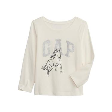 Imagem de GAP Baby-Girls Brannan's Favorites Long Sleeve Graphic Tee T-Shirt Ivory Frost Unicorn 4YRS