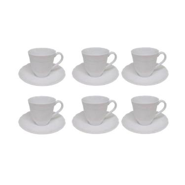 Imagem de Jogo de xicaras café em porcelana Noritake Cher Blanc 6 peças