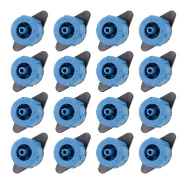Imagem de METALLIXITY Gotejador de compensação de pressão, (2 galões por hora) 50 peças, emissores de gotejamento de irrigação de plástico - para regar plantas de gramado de jardim, azul e preto