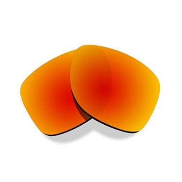 Imagem de Littlebird4 Lentes de reposição polarizadas premium de 1,5 mm para óculos de sol Oakley Gauge 8 L OO4124-xx (62 mm) - Multiopções (espelhado vermelho fogo)