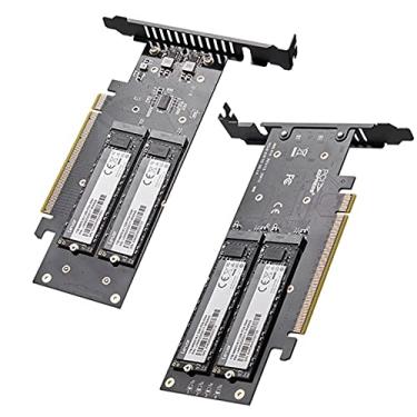 Imagem de JEYI Placa de expansão Quad NVMe PCIe 4.0, suporta 4 SSD NVMe M.2 2280 até 8 TB, largura de banda Raid 256 Gbps, bifurcação necessária