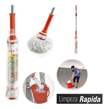 Imagem de Mop Esfregao Auto Torcao Limpeza Geral Brilhus Bt2053