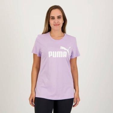 Imagem de Camiseta Puma ESS Logo S Feminina Roxa-Feminino