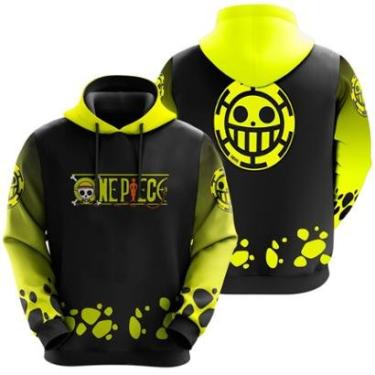 Imagem de Blusa Moletom Sublimação Blusão Full Print com Capuz Anime Pirata Novidade-Unissex