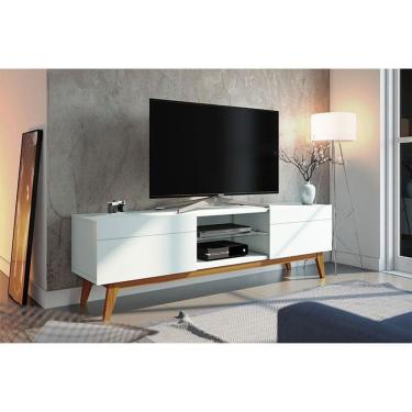 Imagem de Rack Bancada Ambiente Classic 2 Gavetas 1.8 Branco Acetinado - Imcal