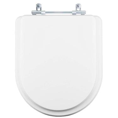 Imagem de Assento Sanitário Tampa De Vaso Branco Resina Poliester Riviera Para Bacia Celite