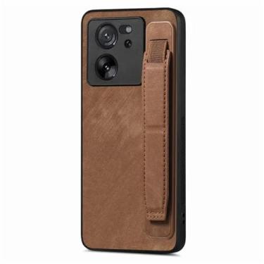 Imagem de Pulseira capa de couro vintage para Xiaomi Note 13 12 Pro Plus 11S 14 12T 11T POCO X4 X5 F5 13C Kickstand capa anti-queda, marrom, para Redmi Note12 5G