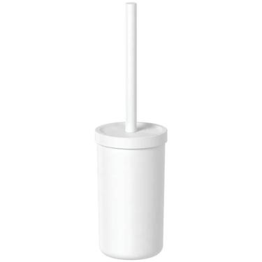 Imagem de Escova para Vaso Sanitário com Suporte Bold Ou Branco Esfregão de Privada Banheiro