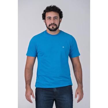 Imagem de Camiseta Básica Azul Anil Griffo Plus Size Essencial