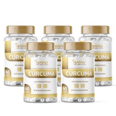 Imagem de Kit Com 05 - Cúrcuma 95% Curcumina 60 Capsulas de 500mg Nataly