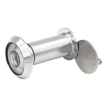 Imagem de Baoblaze Visor de porta olho mágico pequena casa resistente 220 graus com cobertura de privacidade para portas de fibra de vidro portas de madeira porta da, 35 a 60mm prata