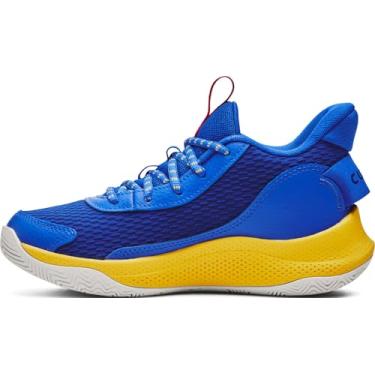Imagem de Under Armour Tênis de basquete Big Kids Grade School Curry 3Z7 3026623, Azul/branco/branco, 18