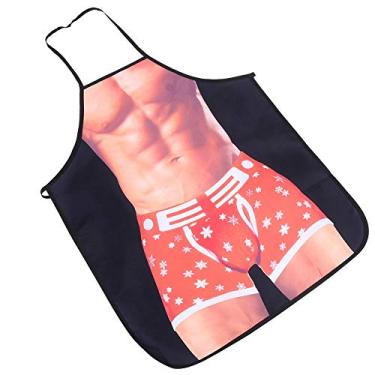 Imagem de Avental de Cozinha 3D Engraçado à Prova D'água Sexy Homem Mulher Avental para Cozinha Churrasco Festa (homem de fitness)