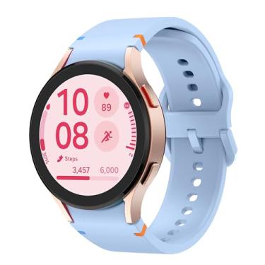Imagem de Sodhad Pulseira de silicone macio compatível com Samsung Galaxy Watch 7 de 44 mm e 40 mm, pulseira esportiva respirável para Galaxy Watch 7 6 5 4 mm e 4 mm de 44 mm e 40 mm/Galaxy Watch 6 Classic de