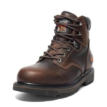 Imagem de Timberland Pit Boss Tênis masculino de 15 cm, bico macio, 36, marrom, 37 largo