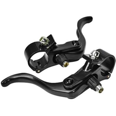 Imagem de 1 par de alavancas de freio de bicicleta, liga de alumínio leve de 24 mm de barra de freio a disco de mountain bike nível 24 mm para ciclismo de montanha (preto) alavanca de