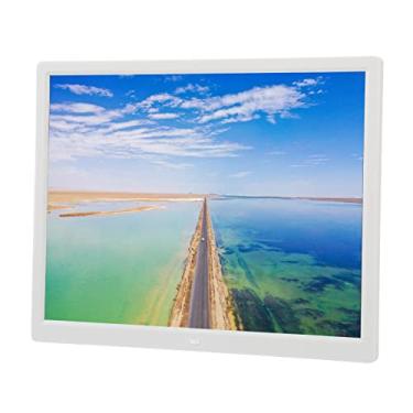 Imagem de Porta-retratos Digital de 15 Polegadas HD para Reprodução de Música e Vídeo Porta-retratos Eletrônico Com Calendário de Relógio Branco 100 240V Porta-retratos Eletrônicos (Plugue