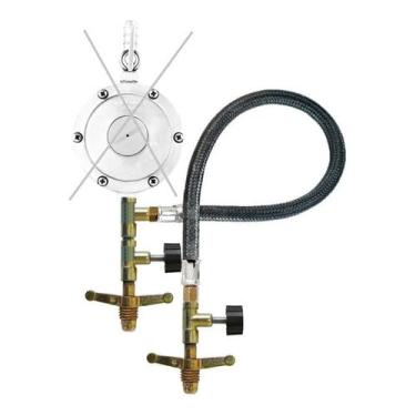 Imagem de Kit Gás P/ 2 Dois Botijões 13kg Baixa Pressão Sem Regulador