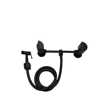 Imagem de Ducha Higiênica Com Misturador Externo 1/4 De Volta Black C72 - Samer 