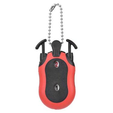 Imagem de Contador de Pontuação de Golfe, Contador Portátil de Pontuação Em Forma de Saco de Golfe, Uma Pessoa Mostra 1-99 Pontos Com Chaveiro para Jogos de Competições (Vermelho)