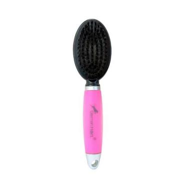 Imagem de Escova Dupla German Hart Gel Rosa para Cães - Tamanho M