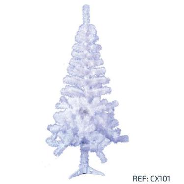 Imagem de Árvore de Natal Branca 1,80 com 320 Galhos Pé de Plástico - Rio Master