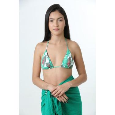 Imagem de Cortininha Estampado Costela Adão Verde - Mariazinha da Praia, G