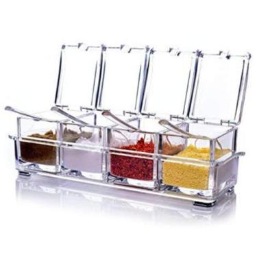 Imagem de Porta Temperos Condimentos Acrílico Potes Organizadores Diet - OEM, Ún