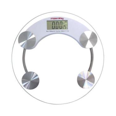 Imagem de Balança Digital de Banheiro IWBDB-001 até 180kg ImportWay, Transparent