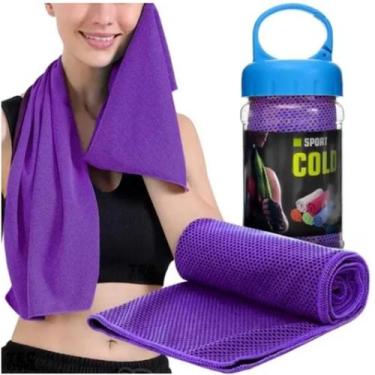 Imagem de Toalha Microfibra De Resfriamento Cold Towel 29x88cm MBFit, Roxo