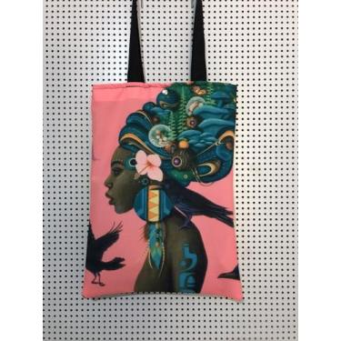 Imagem de Bolsa sacola criativa Africa Pop Color estilo ecobag com duas imagens 