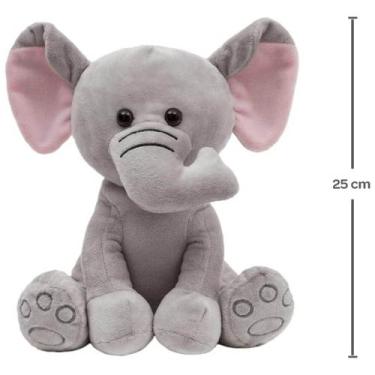 Imagem de Pelúcia Para Bebê Meu Animalzinho Fofinho 25 Cm Buba Baby, Porquinho, 