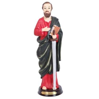 Imagem de Imagem São Paulo Resina Importada Religiosa - 15cm - Zona Livre