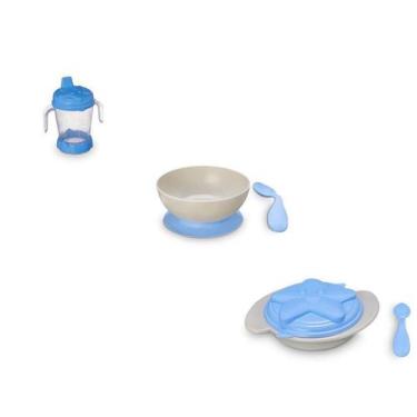 Imagem de Kit Copo + Prato c/ Tampa + Prato c/ Base Ad. Infantil Baby - Usual Ut